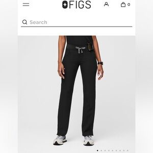 FIGS Kade Cargo Scrub Pants in Black